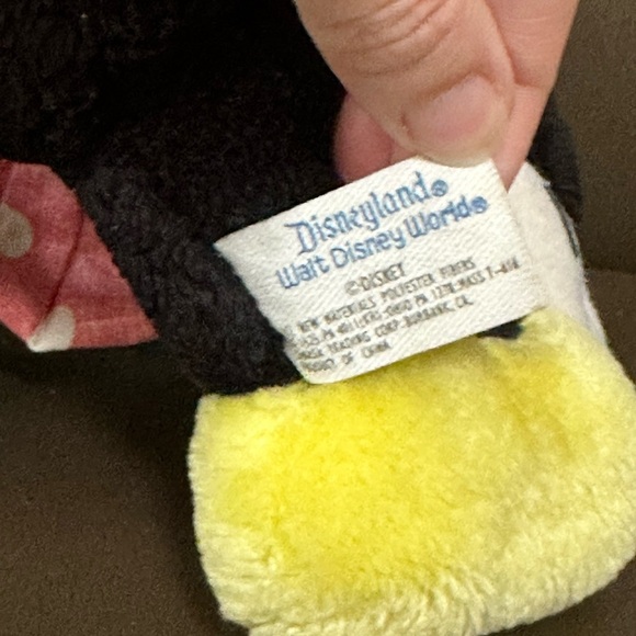 Vintage Disney Parks Minnie Mouse Plush Doll 12” Red Polka Dot Dress Disneyland - Picture 7 of 7